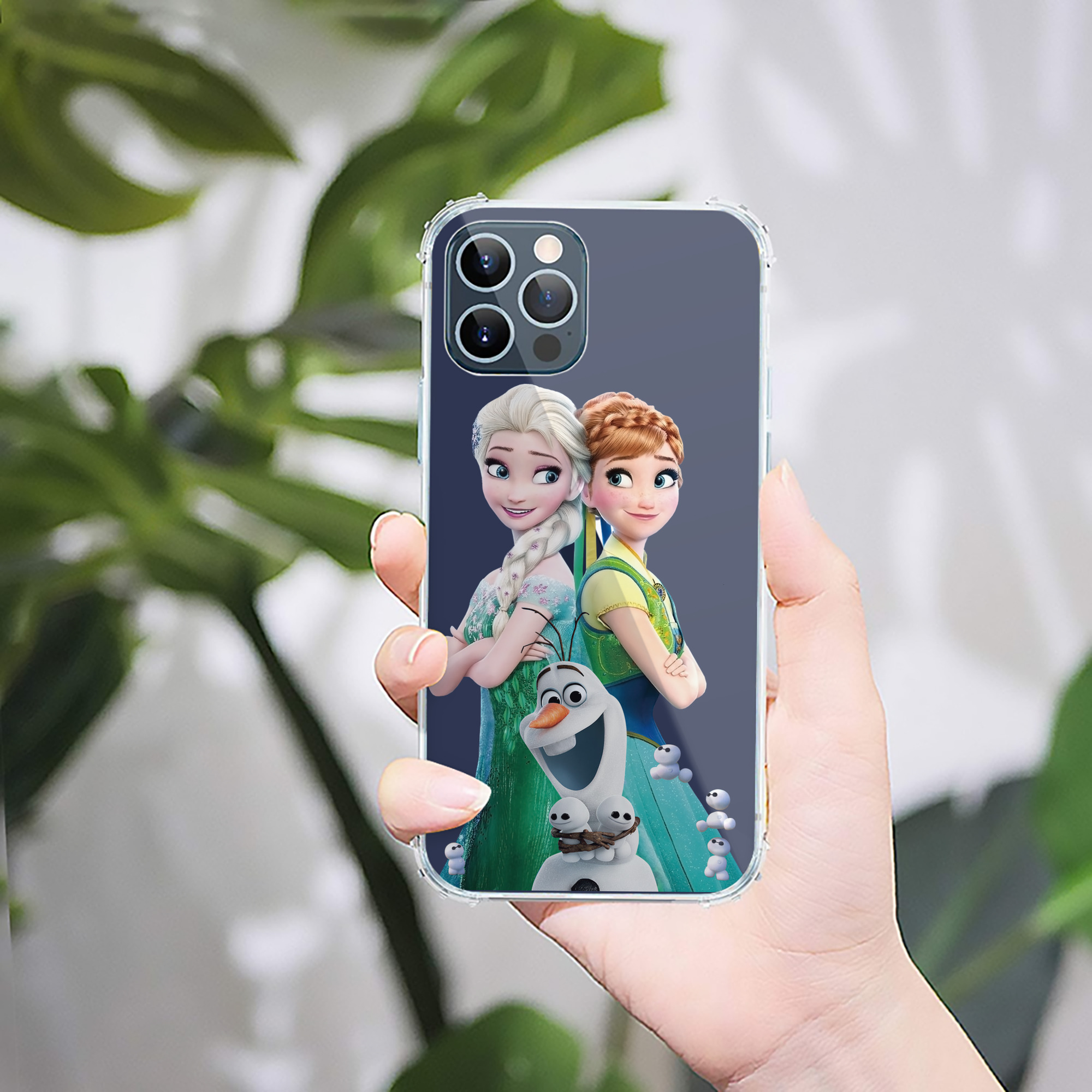 （画像用） アナと雪の女王 アンナ エルサ Frozen Anna Elsa 【iPhone 12シリーズ対応】透明スマホケース（クリアソフトケース）